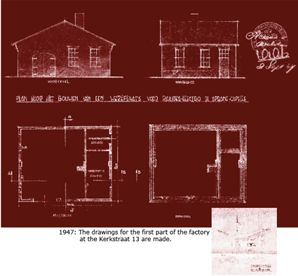 History of Paulides B.V. - The Beginning - Drawings for the first part of the factory